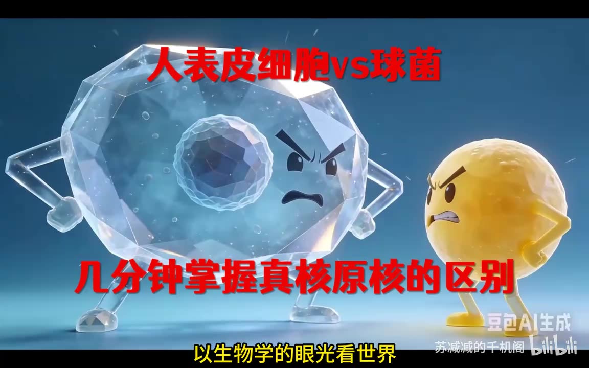 [筑基期]人表皮细胞vs球菌 ｜几分钟掌握真核原核的区别